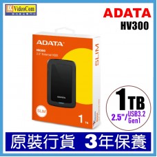 ADATA  HV300 2.5" 外置硬碟 AHV300-1TU31-CBK 4713218464972