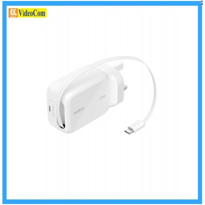 BELKIN  WCH022MYWH  UltraCharge GaN 伸縮線充電器 67W 745883946600  