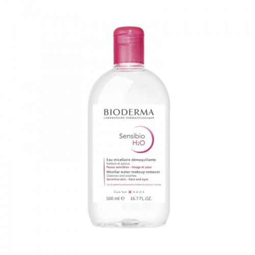 [只限店取] Bioderma Sensibio / Crealine H2O 貝德瑪 深層再生防敏卸妝潔膚水 500ml 紅蓋  168-2120