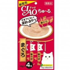 INABA CIAO 吞拿魚醬 (腎臟健康維持) 肉泥餐包 14g x 4本入 貓小食零食 166-0216