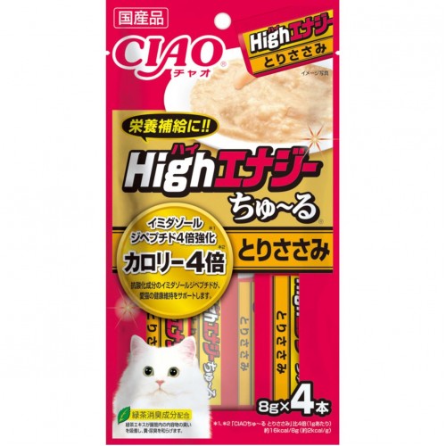 INABA CIAO HighEnergy 肉泥餐包 雞肉 8g x 4本入 2027.02 166-0229