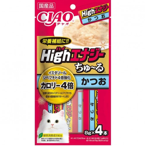 INABA CIAO HighEnergy 肉泥餐包 鰹魚 8g x 4本入 2026.10 166-0230