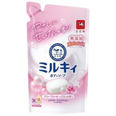 牛乳石鹼(COW)無添加 牛奶精華沐浴露 (玫瑰花香) 補充裝 400ml