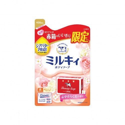  COW 滋潤型牛奶精華沐浴露(補充裝) (限定薔薇皂香) 400ml