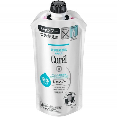花王 珂潤  潤浸保濕洗髮水 340ml 補充裝 163-0868