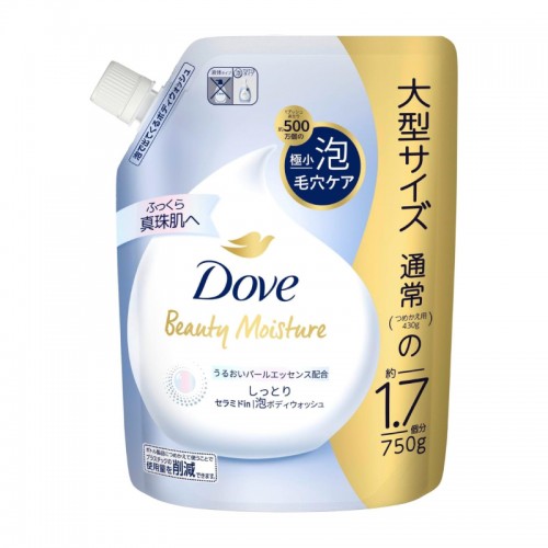 DOVE Beauty Moisture 護膚美肌泡泡沐浴乳 (深層保濕-藍) 750g 補充裝 163-1338