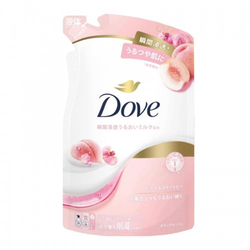 Dove 滋潤保濕沐浴露 補充裝 330g (桃子+ 甜香豌豆)  163-1034