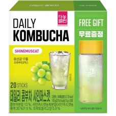 DANONGWON Kombucha 5g*20 packets, Shine Muscat Grapes (includes a 380ml water cup) 8809212557300