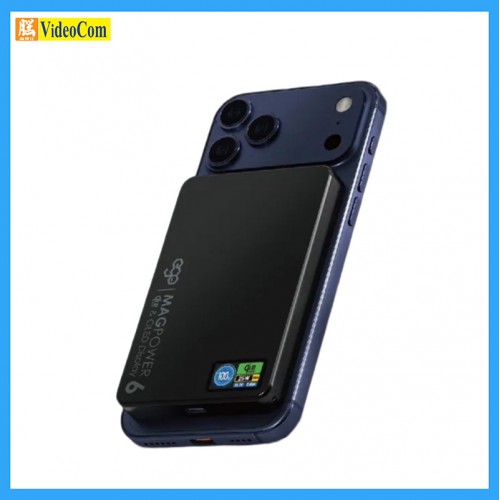 EGO MagPower 6 (M17Air)黑色  (CCC 認證 + QR CODE) 10000mah QI2.2 | 10MM厚度 | 半固態電池 | PD & QI2.2 | OLED顯示屏 流動充電池