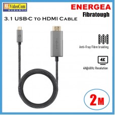 (V仔清貨) ENERGEA FibraTough (2米) 3.1 USB-C 轉 HDMI 影像傳輸線 | 4K ULTRAHD | HDMI 2.0 | 4K@60Hz