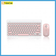 FORTER iK6620  Wireless mini Keyboard and Mouse Combo Set (粉紅色)