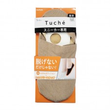GUNZE 郡是 Tuche TQQ544 Foot Cover 防脫超深絨毛小織紋面毛巾底船襪 (782 Beige) Size: 23-25cm  801-595