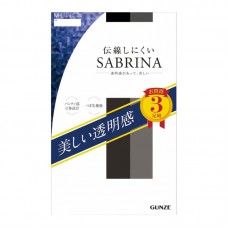 Gunze SABRINA 漂亮透明感絲襪褲 3對裝 (026 黑色) SP811L Size: L-LL  165-0043