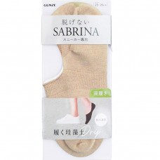 GUNZE -  SABRINA 深履防脫船襪 (389 膚色) Size: 23-25cm SQX902  165-0065 4550585373403