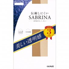 GUNZE -  SABRINA 漂亮透明感絲襪褲 3對裝 (389 膚色) Size: M-L SP811M  165-0069  4547847961089