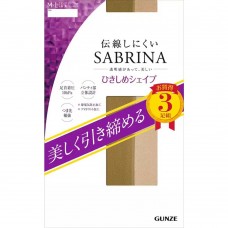 GUNZE -  SABRINA 10hPa 壓力防鈎絲襪褲 3對裝 (027 啡色) Size: M-L SP813M 165-0071