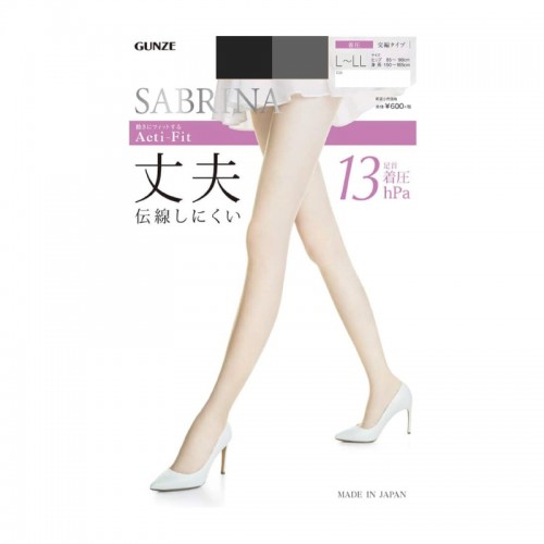 GUNZE SABRINA Acti-Fit SB725L 13hPa 防UV防靜電保濕壓力耐久防勾絲襪 (黑色 026) Size: L-LL 801-510 GUNZE SABRINA Acti-Fit SB725L 13hPa 防UV防靜電保濕壓力耐久防勾絲襪 (黑色 026) Size: L-LL 801-510