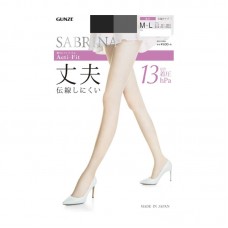 GUNZE SABRINA Acti-Fit SB725M 13hPa 防UV防靜電保濕壓力耐久防勾絲襪 (黑色 026) Size: M-L 801-511