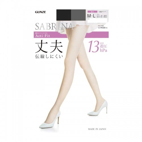 GUNZE SABRINA Acti-Fit SB725M 13hPa 防UV防靜電保濕壓力耐久防勾絲襪 (黑色 026) Size: M-L 801-511 GUNZE SABRINA Acti-Fit SB725M 13hPa 防UV防靜電保濕壓力耐久防勾絲襪 (黑色 026) Size: M-L 801-511