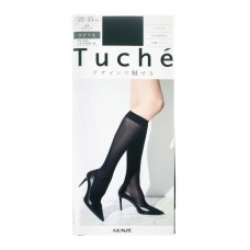 GUNZE TUCHE THS92D 菱形紋短形絲襪 026 Black, Size: 22-25cm 801-472