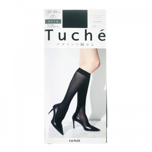 GUNZE TUCHE THS92D 菱形紋短形絲襪 026 Black, Size: 22-25cm 801-472 GUNZE TUCHE THS92D 菱形紋短形絲襪 026 Black, Size: 22-25cm 801-472