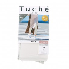 GUNZE TUCHE THF87D 九分丈 LEGGING LAME, Color: 584 Clear Grey, Size: M-L 801-362