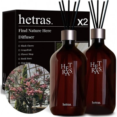 hetras. - (#2 Flower Shop 花店) 高級藤條香薰擴香瓶套裝 (500ml x 2件 + 10根藤條) |權志龍GD最愛推薦|持久奢華|安全|大容量