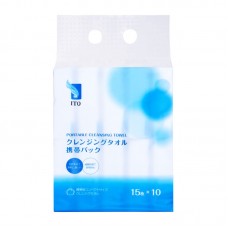 ITO 珍珠棉柔一次性洗臉巾便攜裝 (15枚/包 x 10包) 163-0209