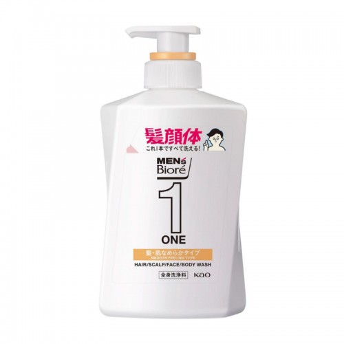 KAO Biore花王 碧柔 ONE 髮顏體 All-in-One 全效洗淨乳 480ml 順滑型 - 鮮花香皂香 163-1314 KAO Biore花王 碧柔 ONE 髮顏體 All-in-One 全效洗淨乳 480ml 順滑型 - 鮮花香皂香 163-1314