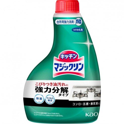 KAO 花王 - Magiclean 萬潔靈 廚房用 強力除菌去油污清潔泡沫噴霧 補充裝 400ml 綠 162-1363