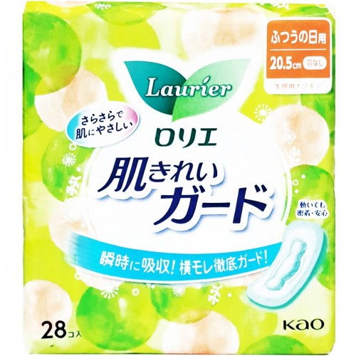 KAO Laurier 花王 樂而雅 肌膚系列棉柔日用衛生巾 20.5cm x 28枚入 無香料 163-0893 KAO Laurier 花王 樂而雅 肌膚系列棉柔日用衛生巾 20.5cm x 28枚入 無香料 163-0893