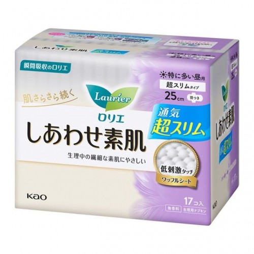 Kao Laurier 花王 樂而雅 F系列透氣棉柔超薄護翼衛生巾 ( 25cm, 17片, 量多日用) Kao Laurier 花王 樂而雅 F系列透氣棉柔超薄護翼衛生巾 ( 25cm, 17片, 量多日用)