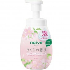 Kracie - Naive 濃厚泡泡沐浴露 櫻花葉精華保濕型 600ml 限定版 163-1386