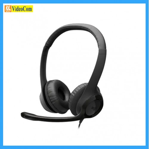 LOGITECH H390-PK USB 電腦耳機（含麥克風）具有增強的數位音訊以及線控裝置 (黑色)