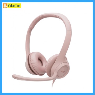 LOGITECH H390-PK USB 電腦耳機（含麥克風）具有增強的數位音訊以及線控裝置 (粉色)