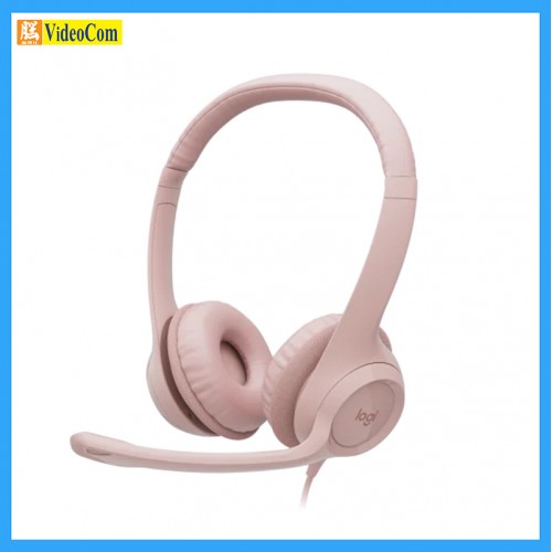 LOGITECH H390-PK USB 電腦耳機（含麥克風）具有增強的數位音訊以及線控裝置 (粉色)