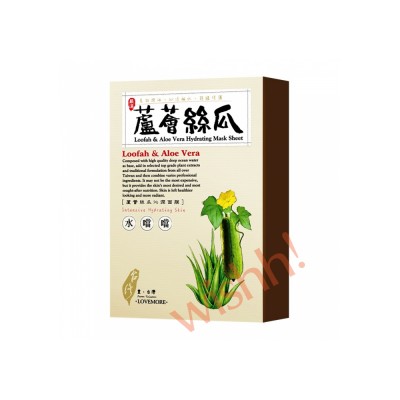 LOVEMORE 愛戀膜法 
豐台灣 蘆薈絲瓜沁潤蠶絲面膜 
(1盒5片) 168-166