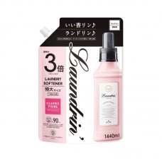 [只限店取] LAUNDRIN TOKYO 香水柔順劑 補充裝 1440ml 經典花蕾香 (粉紅)  162-1148