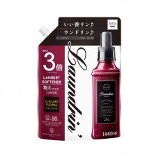 [只限店取] LAUNDRIN TOKYO 香水柔順劑 補充裝 1440ml 優雅花香 (紅色)  162-1149