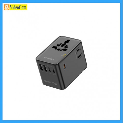 MAGIC-PRO ProMini PM-TA70BK (BLACK) 8合1 PD3.0 GaN 70W ( 3 AC插座+5輸出 ) ( TYPE-C x 3 + USB-A x 2 ) 旅行插座 MAGIC-PRO ProMini PM-TA70BK (BLACK) 8合1 PD3.0 GaN 70W ( 3 AC插座+5輸出 ) ( TYPE-C x 3 + USB-A x 2 ) 旅行插座