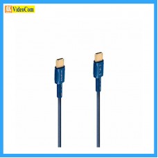 MAGIC-PRO ProMini TYPE-C to TYPE-C 18cm (0.18M) (BLUE) 24K 金屬接頭配上防滑膠邊設計充電線, 支援60W快速充電 & PD3.0/QC4+/QC3.0