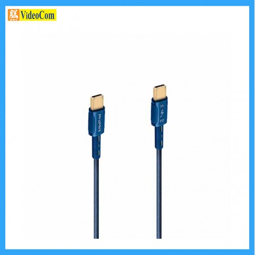 MAGIC-PRO ProMini TYPE-C to TYPE-C 18cm (0.18M) (BLUE) 24K 金屬接頭配上防滑膠邊設計充電線, 支援60W快速充電 & PD3.0/QC4+/QC3.0 MAGIC-PRO ProMini TYPE-C to TYPE-C 18cm (0.18M) (BLUE) 24K 金屬接頭配上防滑膠邊設計充電線, 支援60W快速充電 & PD3.0/QC4+/QC3.0