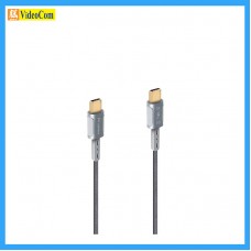 MAGIC-PRO ProMini TYPE-C to TYPE-C 18cm (0.18M) (GREY) 24K 金屬接頭配上防滑膠邊設計充電線, 支援60W快速充電 & PD3.0/QC4+/QC3.0