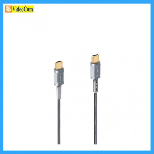 MAGIC-PRO ProMini TYPE-C to TYPE-C 18cm (0.18M) (GREY) 24K 金屬接頭配上防滑膠邊設計充電線, 支援60W快速充電 & PD3.0/QC4+/QC3.0 MAGIC-PRO ProMini TYPE-C to TYPE-C 18cm (0.18M) (GREY) 24K 金屬接頭配上防滑膠邊設計充電線, 支援60W快速充電 & PD3.0/QC4+/QC3.0