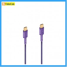 MAGIC-PRO ProMini TYPE-C to TYPE-C 18cm (0.18M) (PURPLE) 24K 金屬接頭配上防滑膠邊設計充電線, 支援60W快速充電 & PD3.0/QC4+/QC3.0