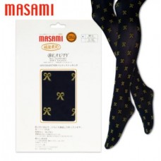 MASAMI 破無素足 秋冬金色蝴蝶圖案黑色襪褲 50TF-2, Size: M-L 身高150-165cm  801-604   4895096501861