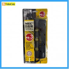 MEC 日本剛 RB-3/6' 3位獨立開關拖板 (6呎) (黑色)  4895246501673