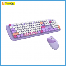 Mofii Zero COLORFUL series 2.4G Wireless keyboard mouse combo set (紫色) 780-4076-P