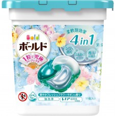 寶潔 P&G Bold 4合1強效洗淨防皺除臭柔順洗衣球 11粒盒裝 清新花香皂香 162-0759