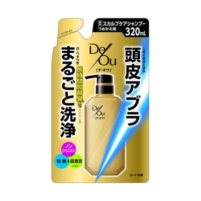 ROHTO 樂敦 DeOu 男士藥用無矽除臭頭皮護理護髮素 補充裝 320g  清爽柑橘香  163-1206
